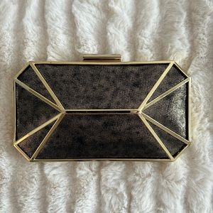 Gold and black Clutch